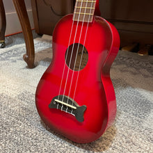 Load image into Gallery viewer, New! Makala Red Burst Soprano Dolphin Ukulele