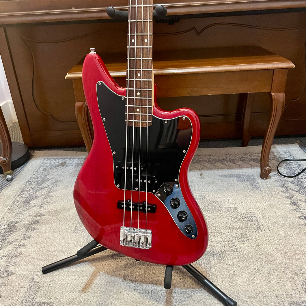 2011 Squier Vintage Modified Jaguar Bass Special Crimson Red